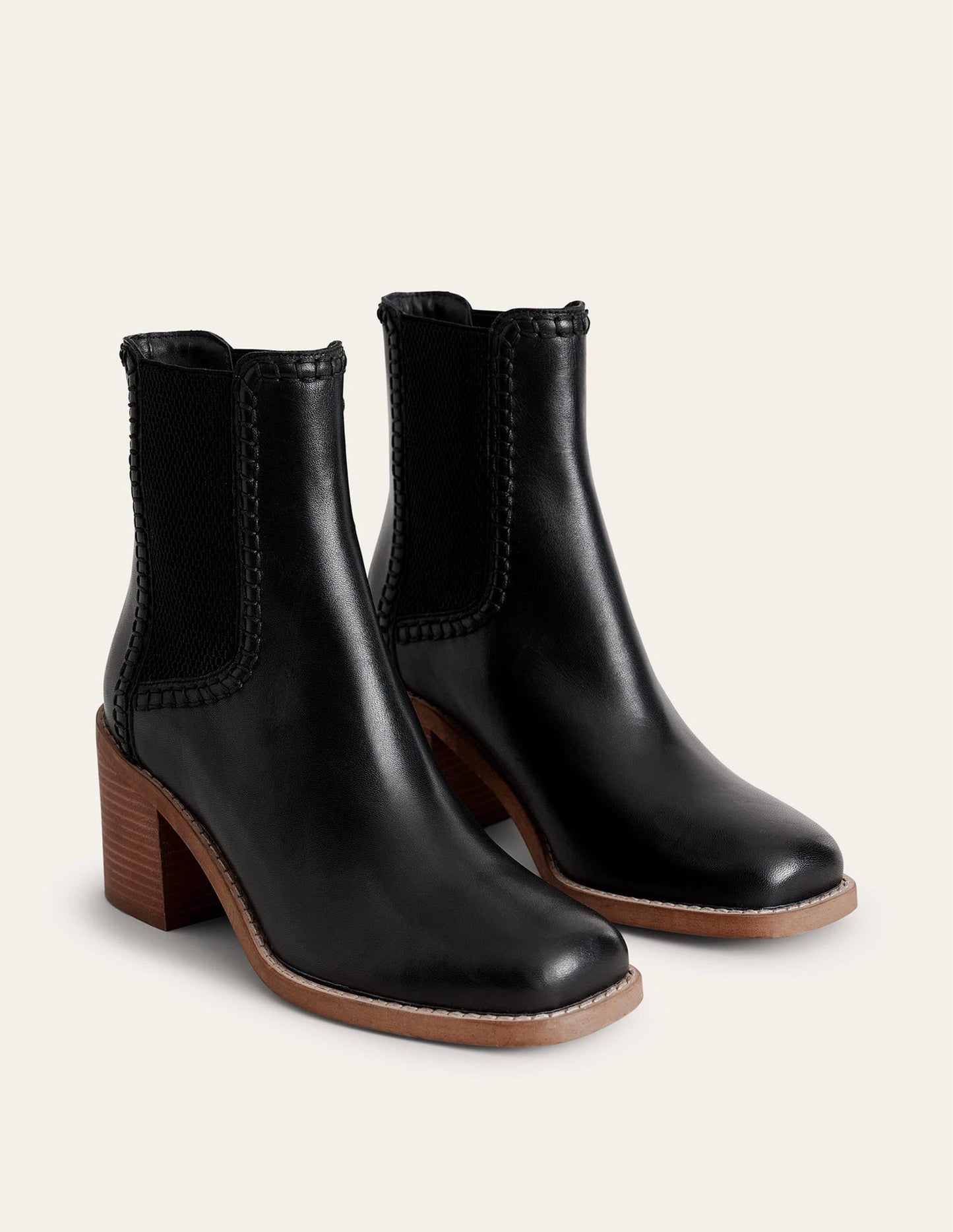 Block-Heel Chelsea Boots-Black