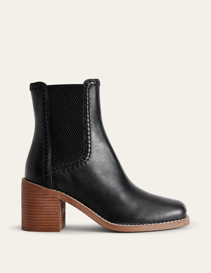 Block-Heel Chelsea Boots-Black