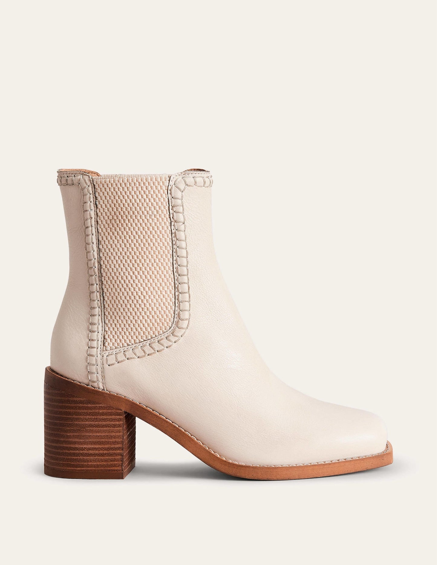 Block-Heel Chelsea Boots-Ecru Tumbled Leather