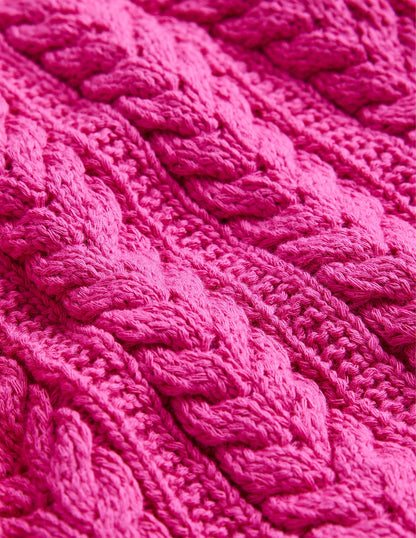 Bow-Trim Cropped Cardigan-Phlox Pink
