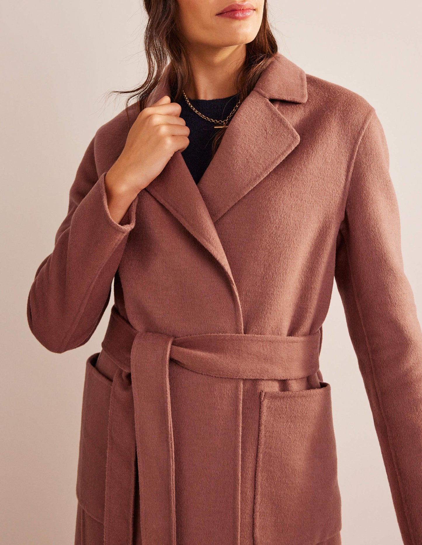 Bristol Wool-Blend Coat-Dusty Pink