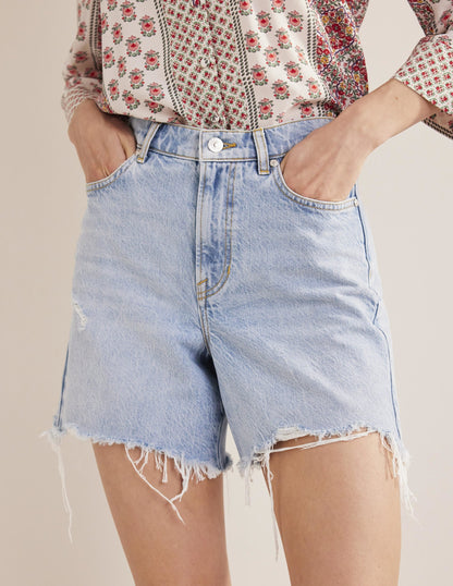 Bermuda Denim Shorts-Light Vintage