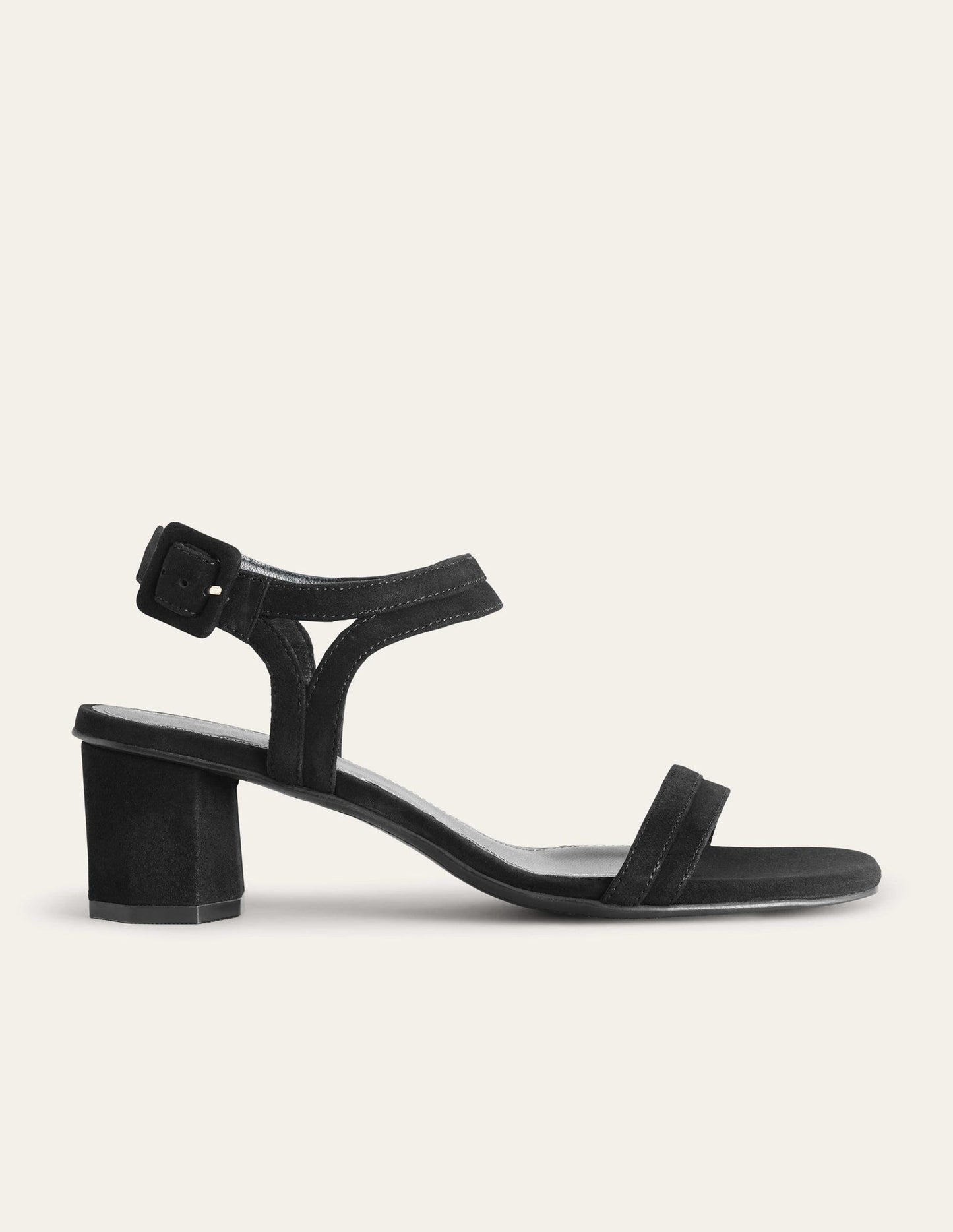 Block-Heel Sandals-Black