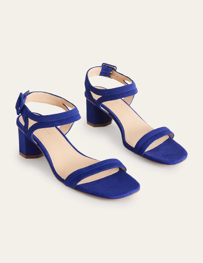 Block-Heel Sandals-Lapis Blue