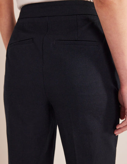 Bi-Stretch Straight Pants-Navy