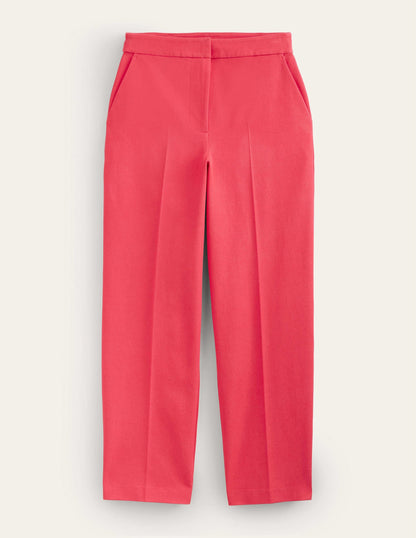 Bi-Stretch Straight Pants-Camellia