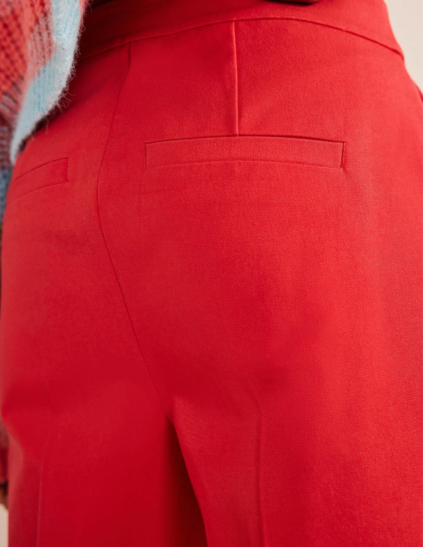 Bi-Stretch Straight Pants-Camellia
