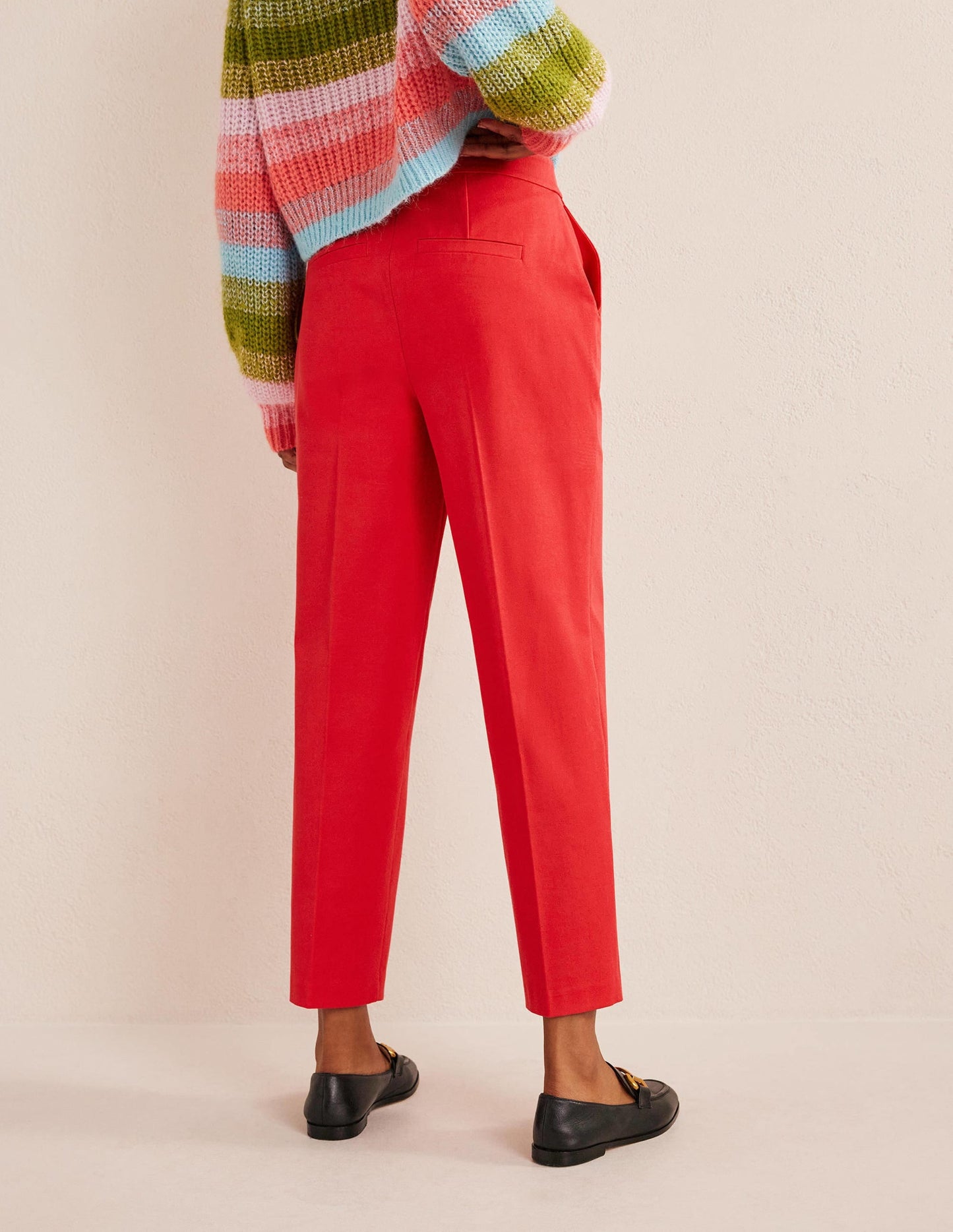 Bi-Stretch Straight Pants-Camellia