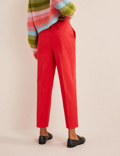 Bi-Stretch Straight Pants-Camellia