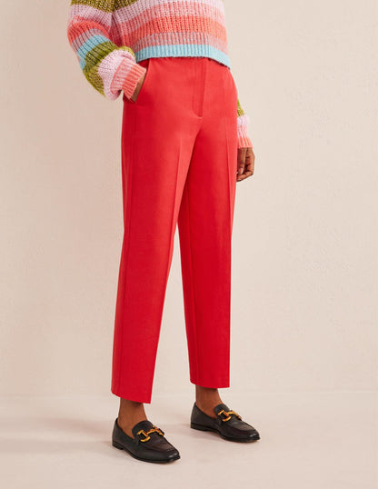 Bi-Stretch Straight Pants-Camellia