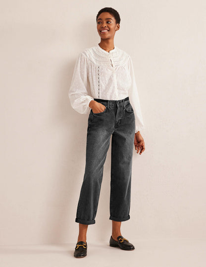 Boyfriend Jeans-Black