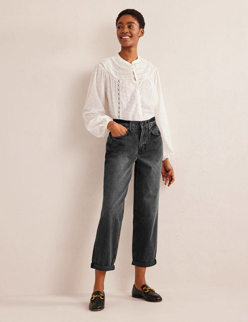 Boyfriend Jeans-Black
