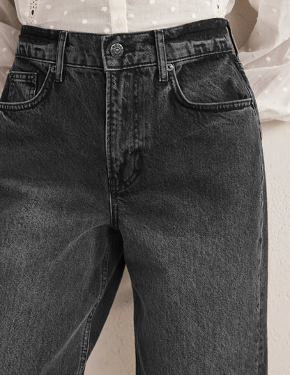 Boyfriend Jeans-Black