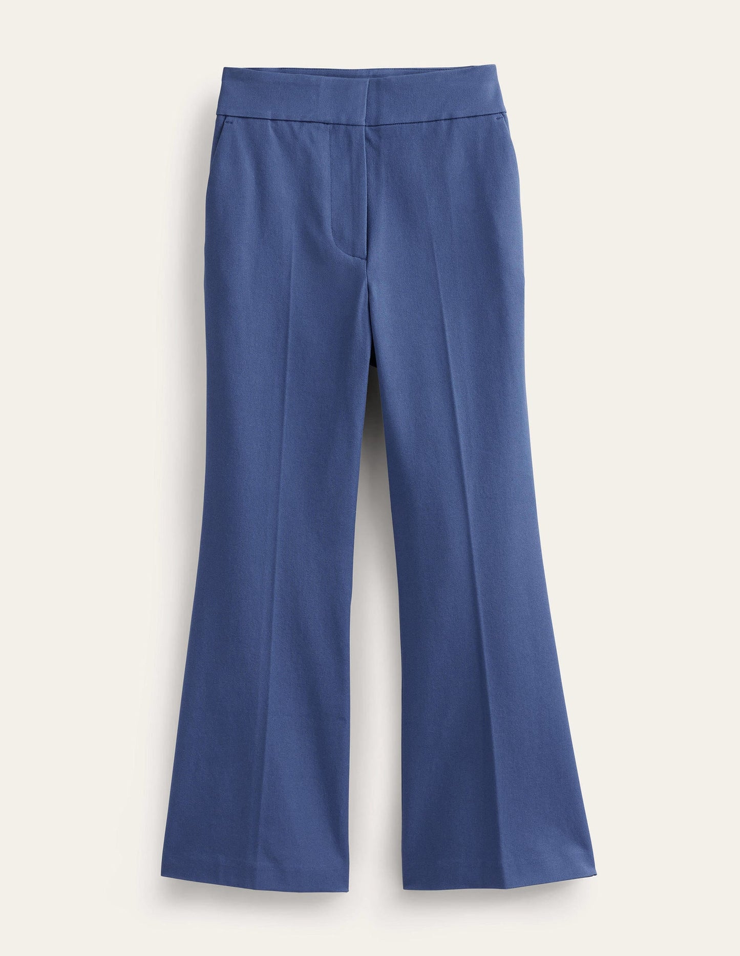 Bi-Stretch Crop Flare Pants-True Blue