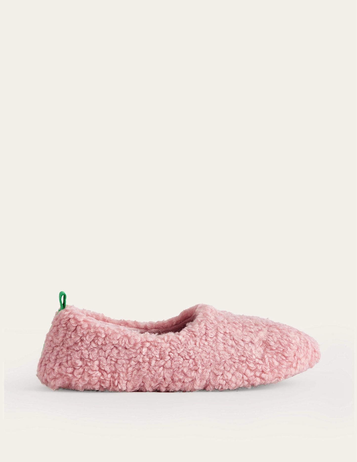 Borg Ballerina Slippers-Pink