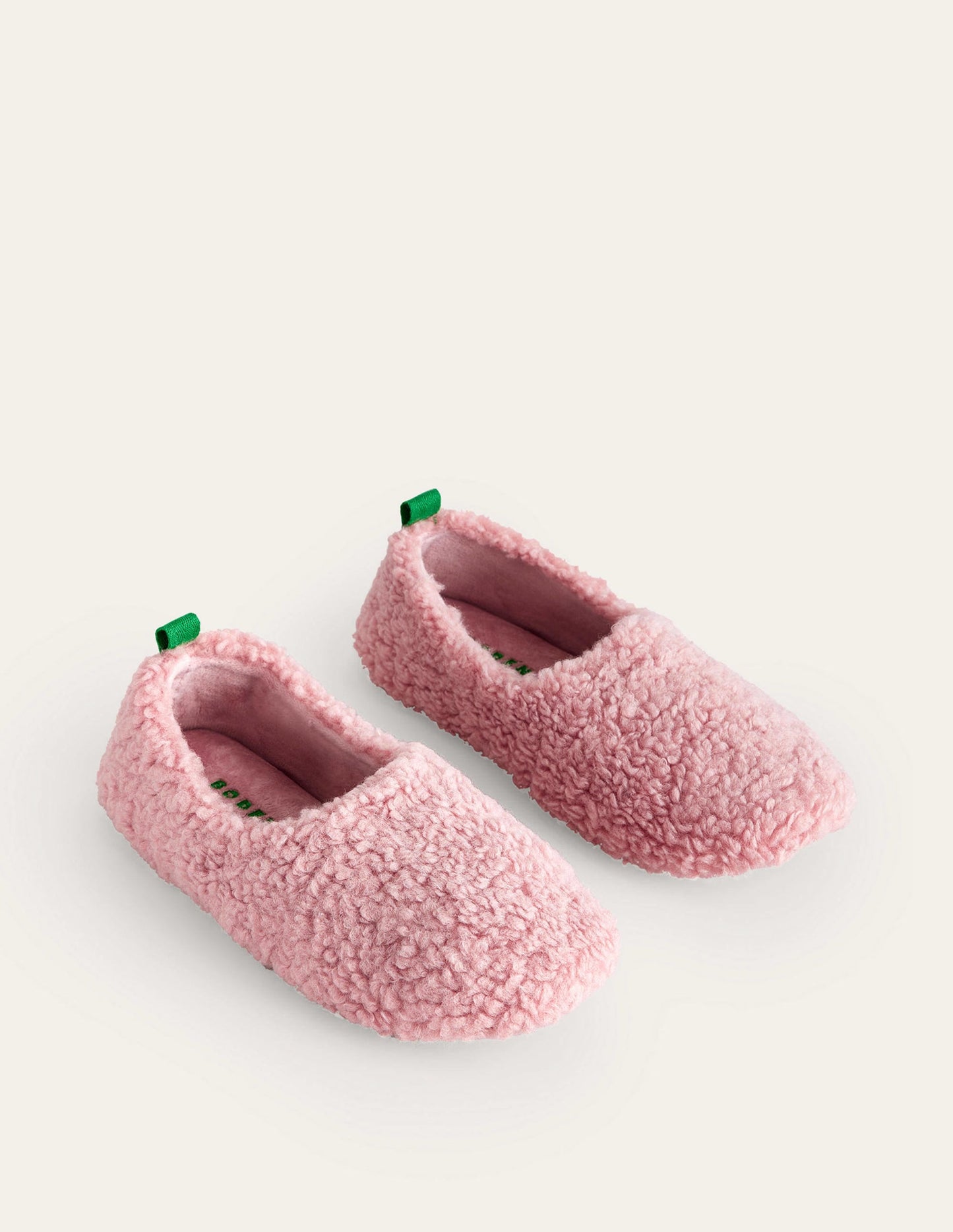 Borg Ballerina Slippers-Pink
