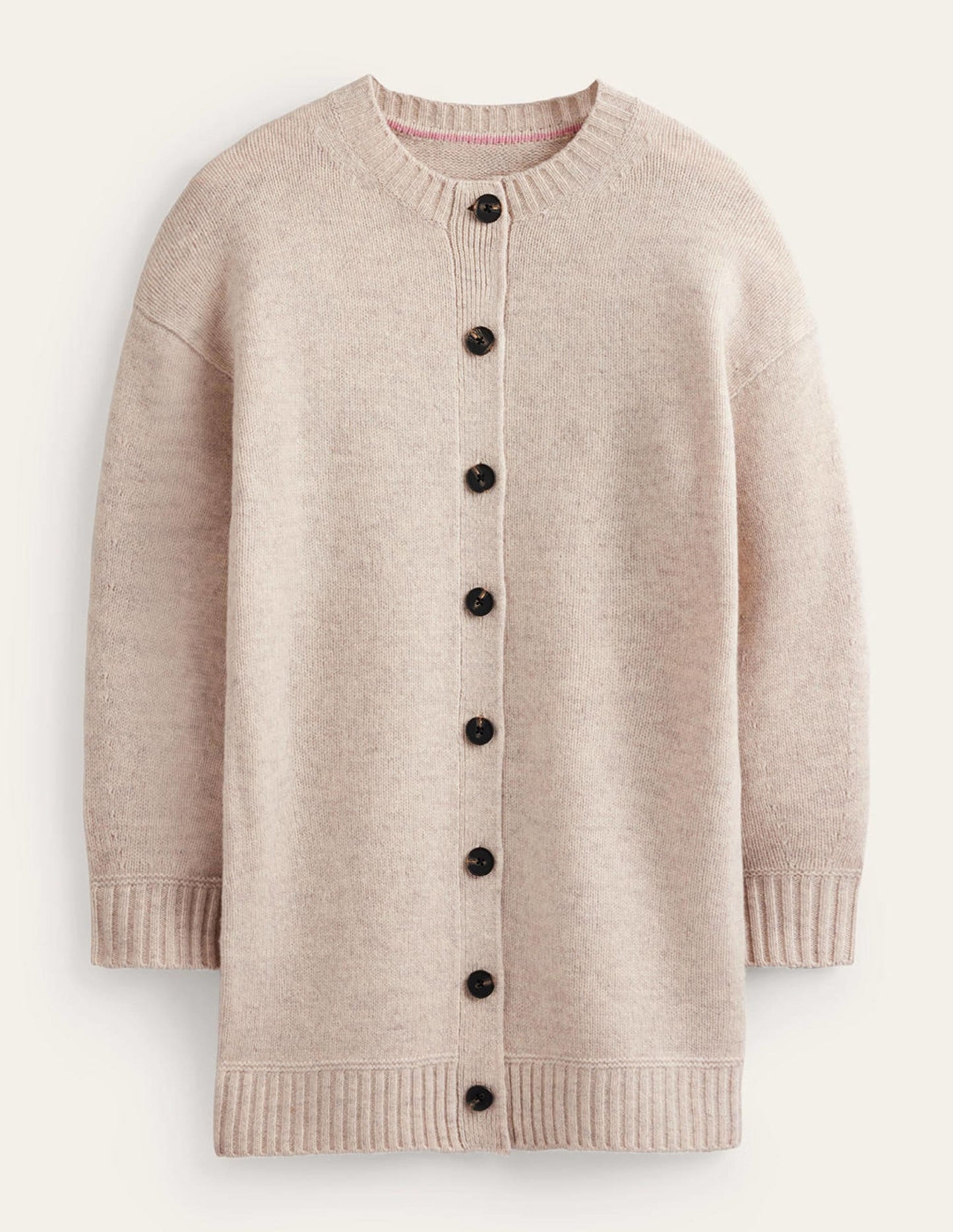 Brushed Wool Coatigan-Oatmeal Melange