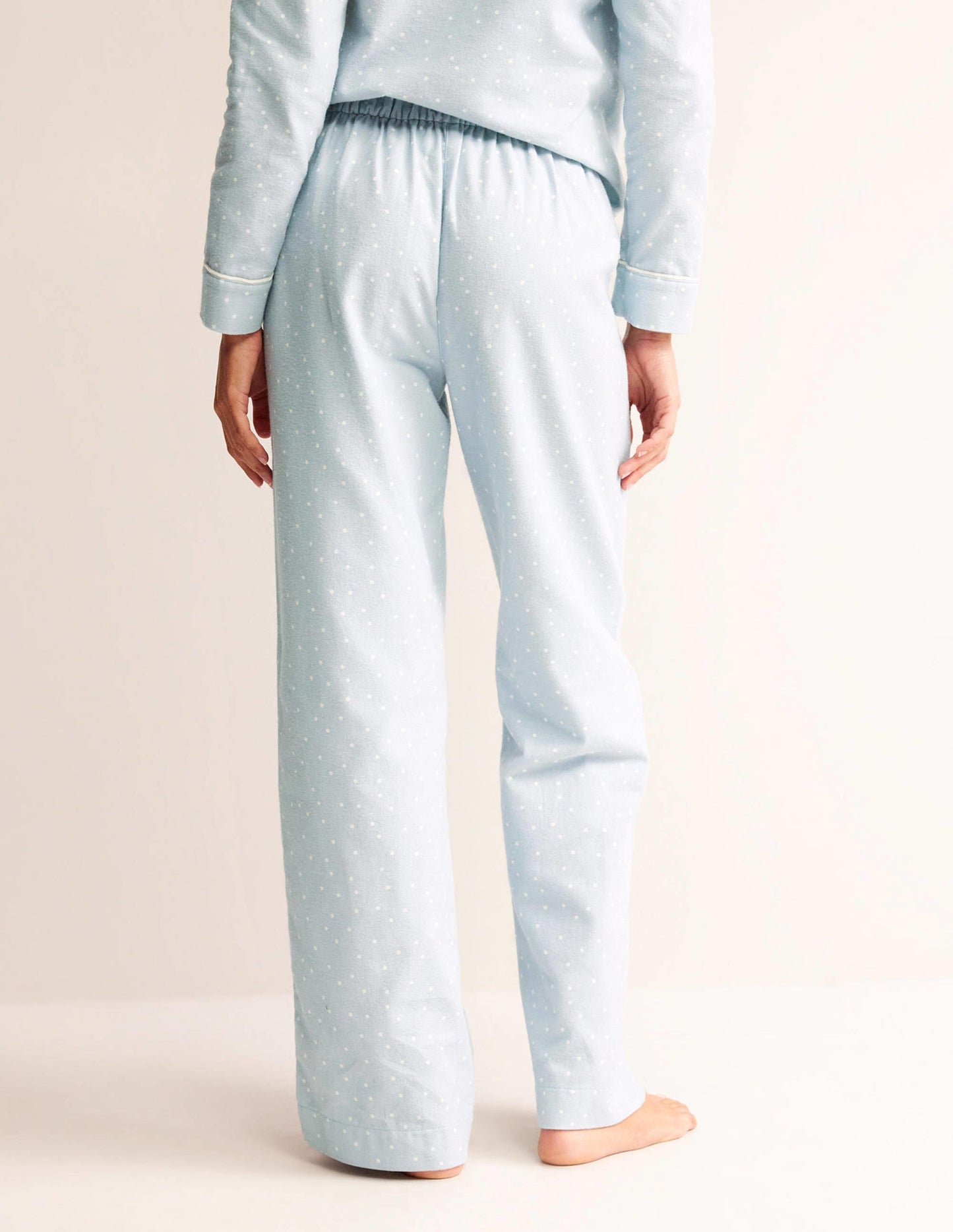 Brushed Cotton Pajama Pants-Surf, Spaced Dotty