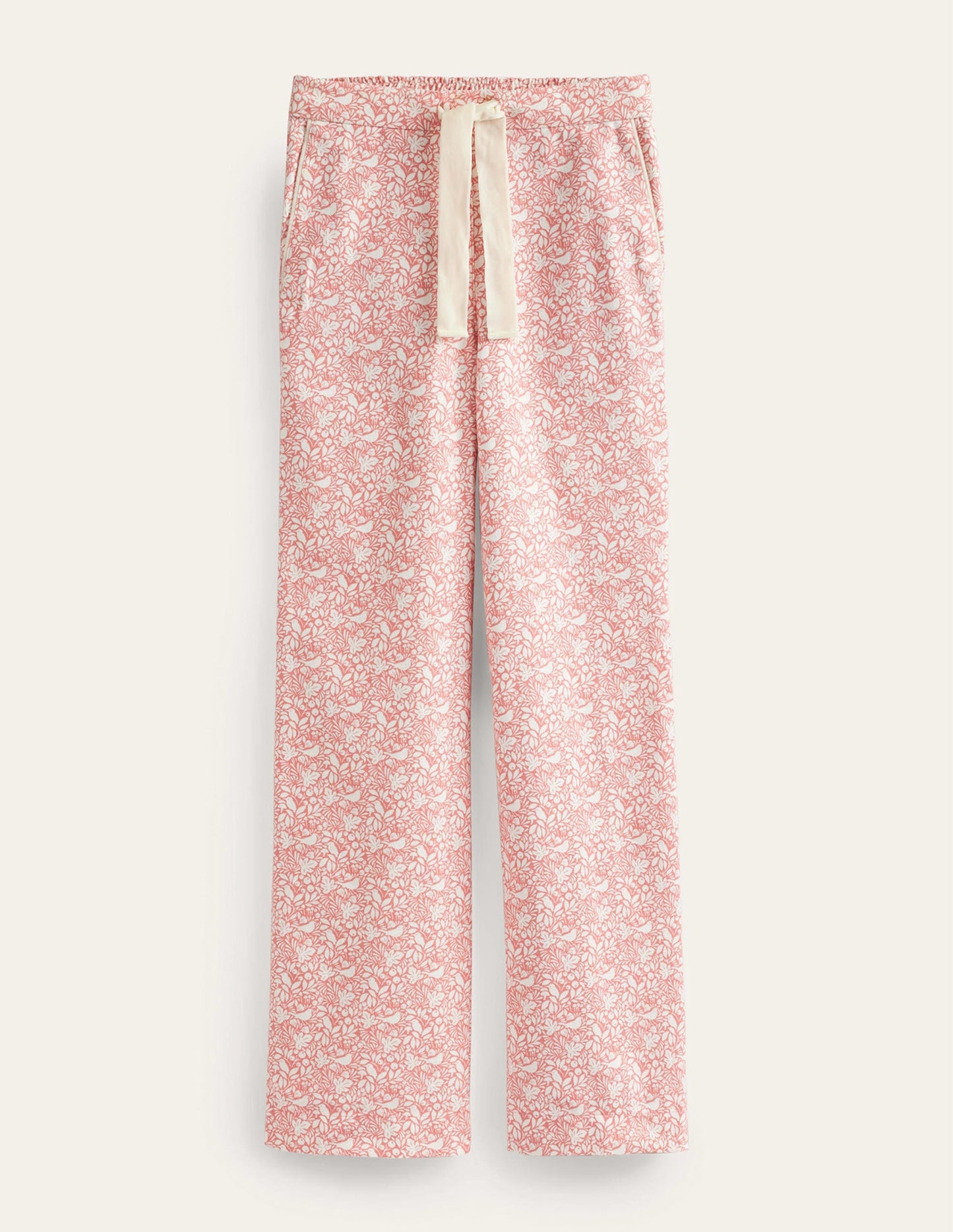 Brushed Cotton Pajama Pants-Rosette Blush, Forest Meadow