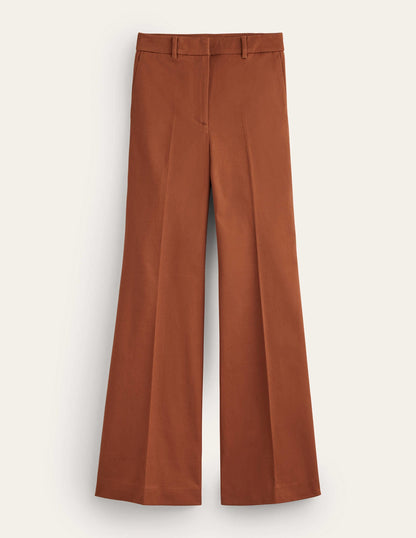 Brompton Bi-stretch Pants-Cognac