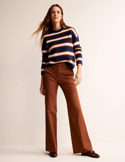 Brompton Bi-stretch Pants-Cognac