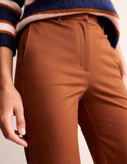 Brompton Bi-stretch Pants-Cognac
