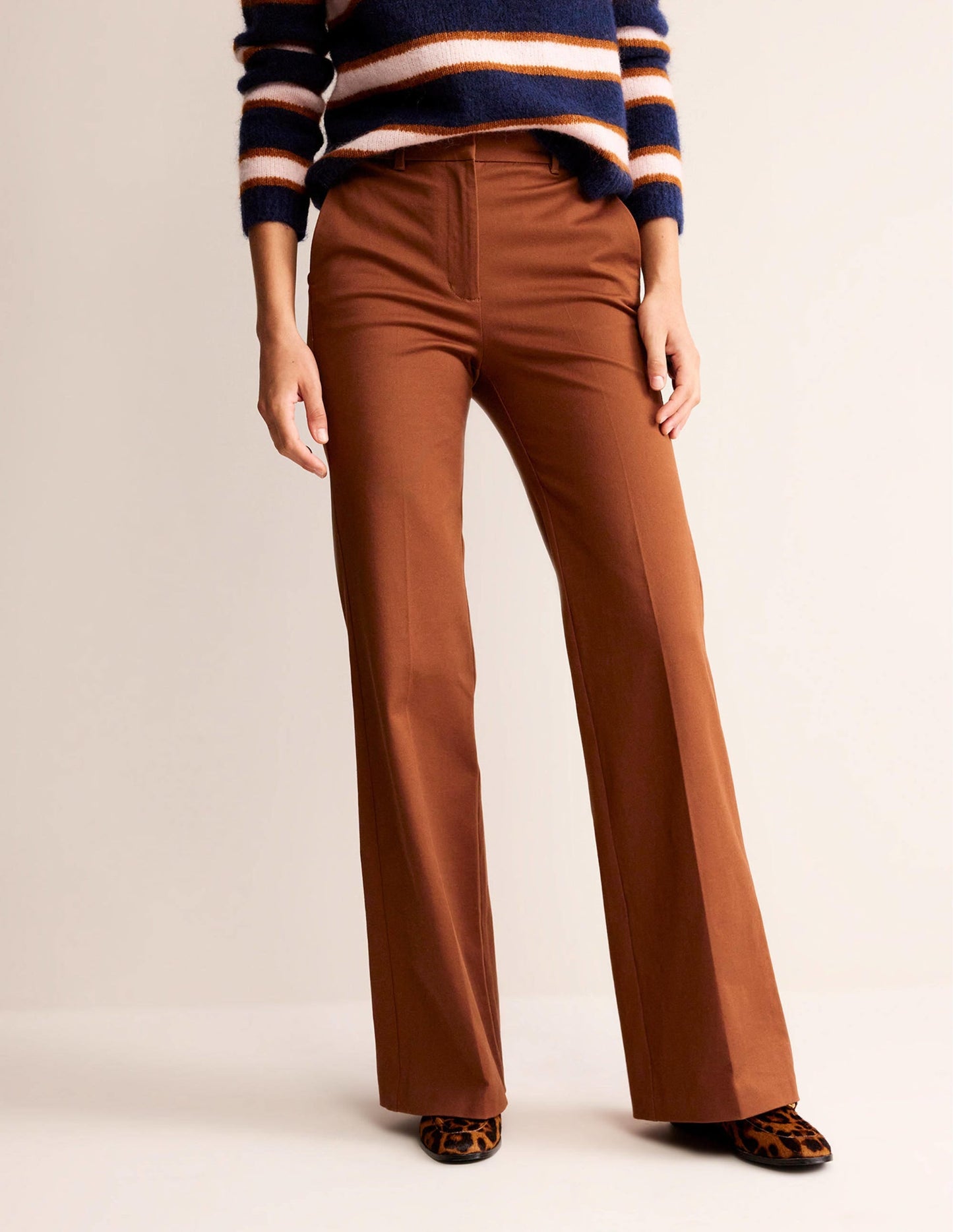 Brompton Bi-stretch Pants-Cognac