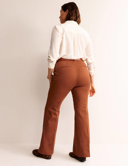 Brompton Bi-stretch Pants-Cognac