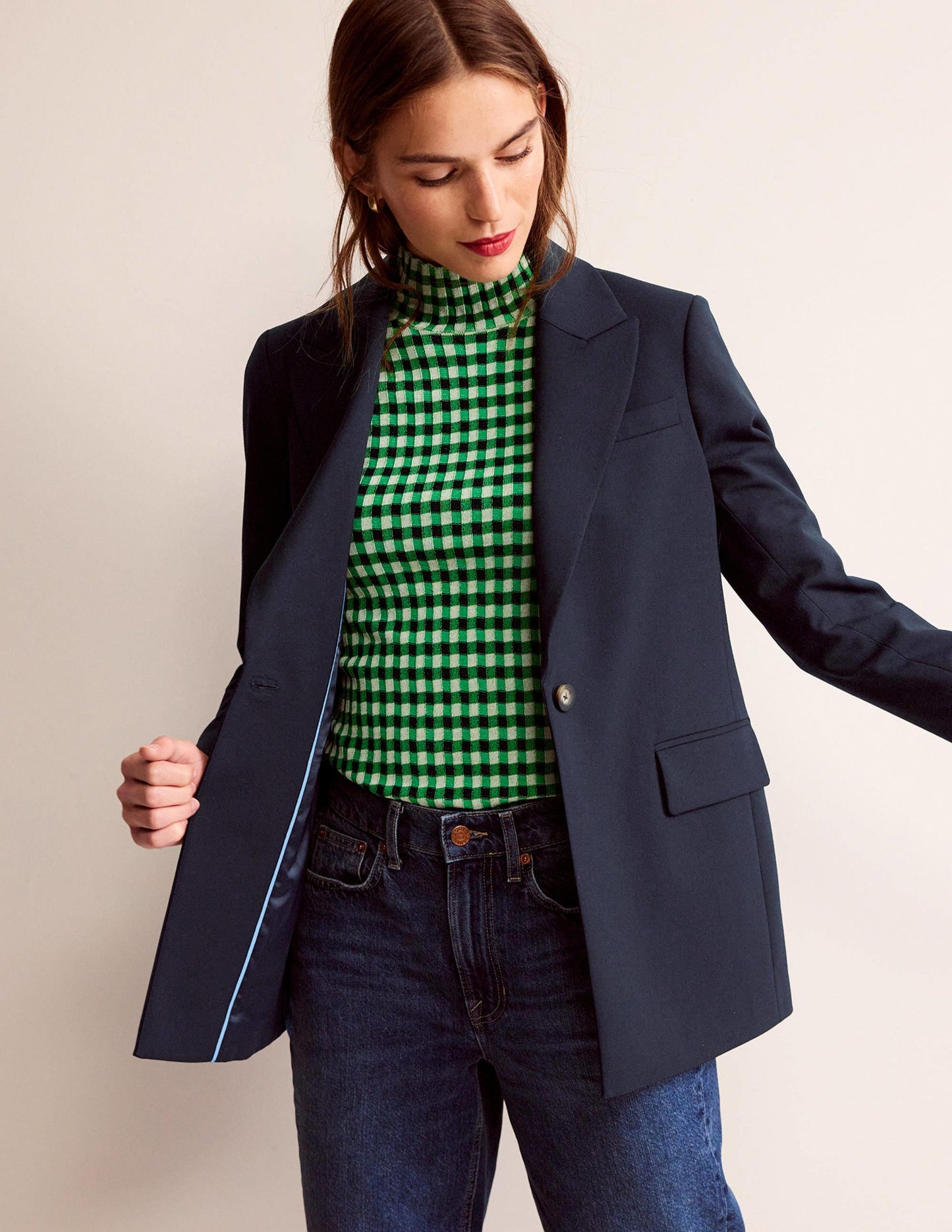 Bloomsbury Wool Blazer-Navy