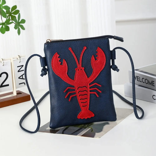 NAVY LOBSTER CROSS BODY BAG
