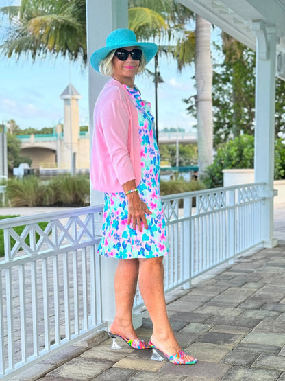 PINK PETALS RUFFLE DRESS