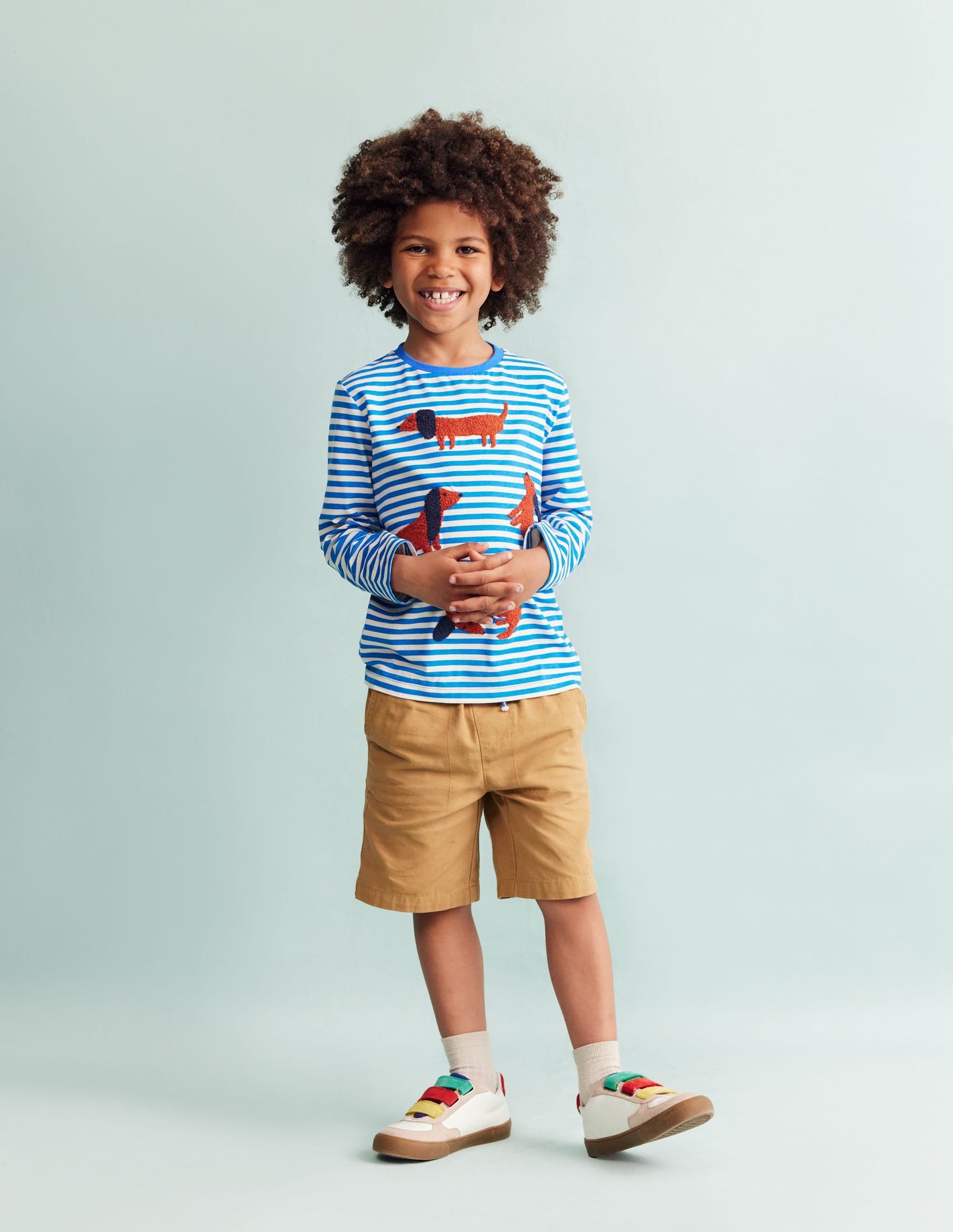 Boucle T-Shirt-Greek Blue Dogs