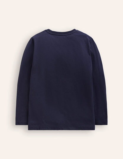 Boucle T-Shirt-College Navy Planets