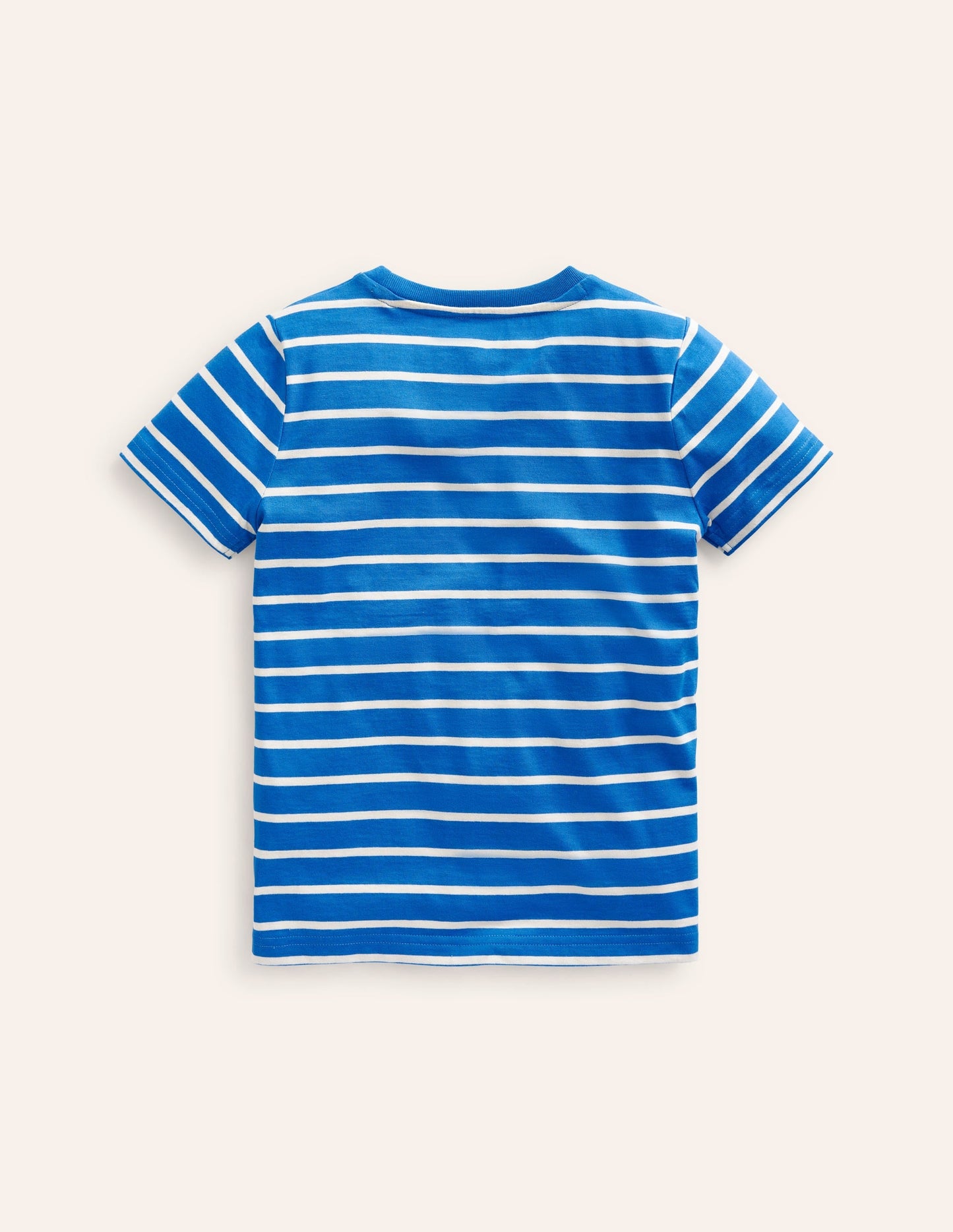 Big Appliqué Logo T-shirt-Greek Blue/ Ivory Guinea Pig