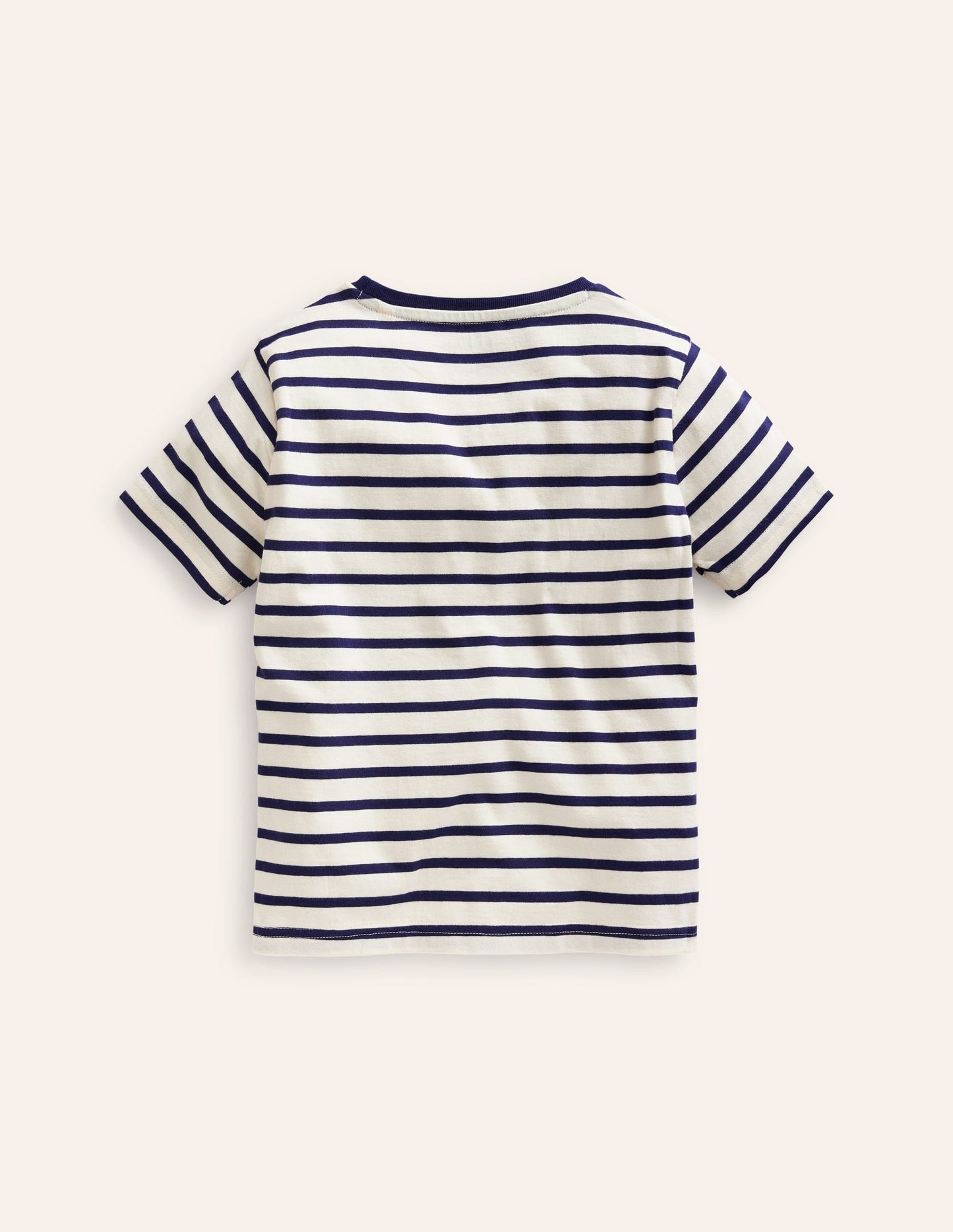 Big Appliqué Logo T-shirt-College Navy/ Ivory Giraffe