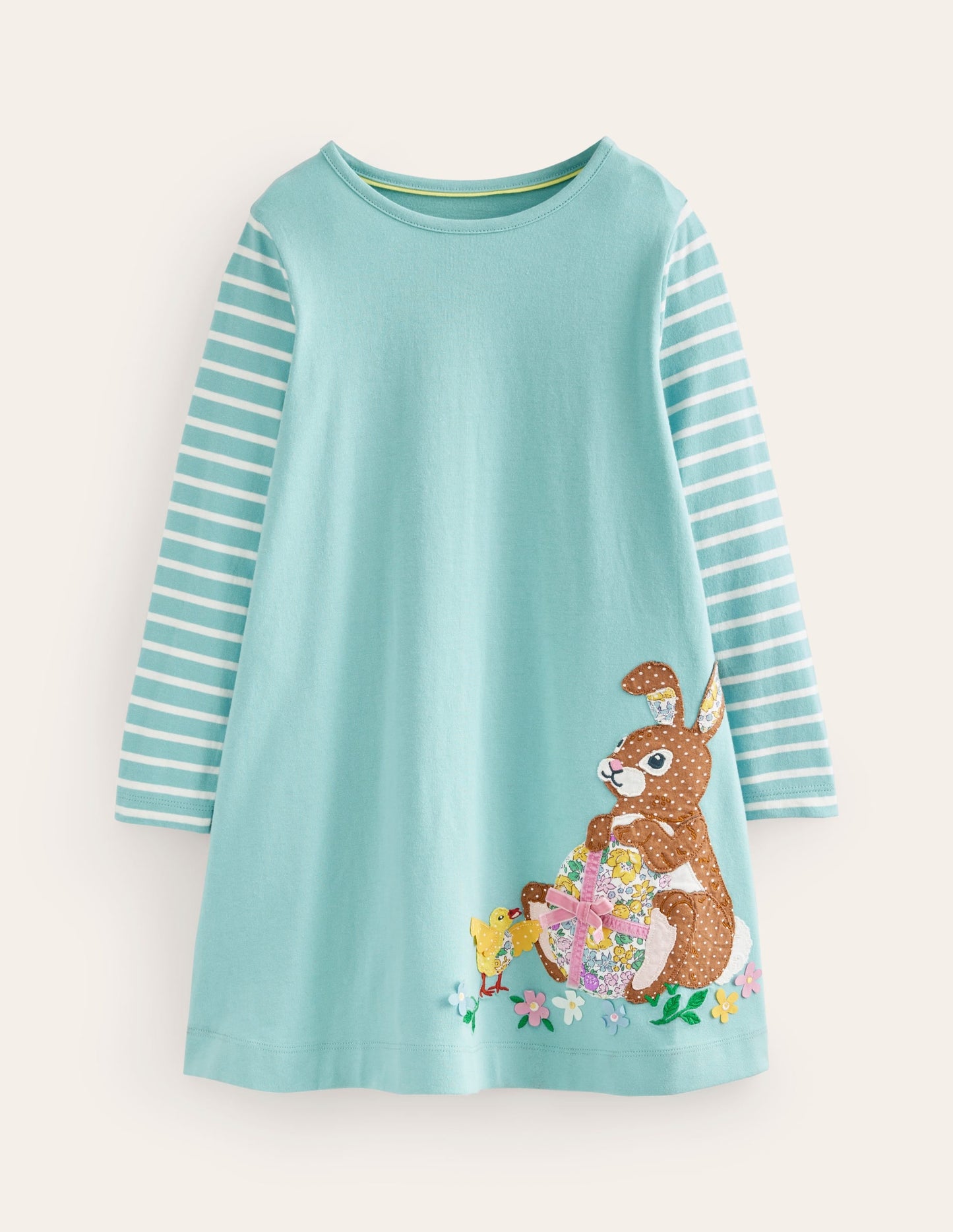 Big Appliqué Dress-Georgian Blue Bunny