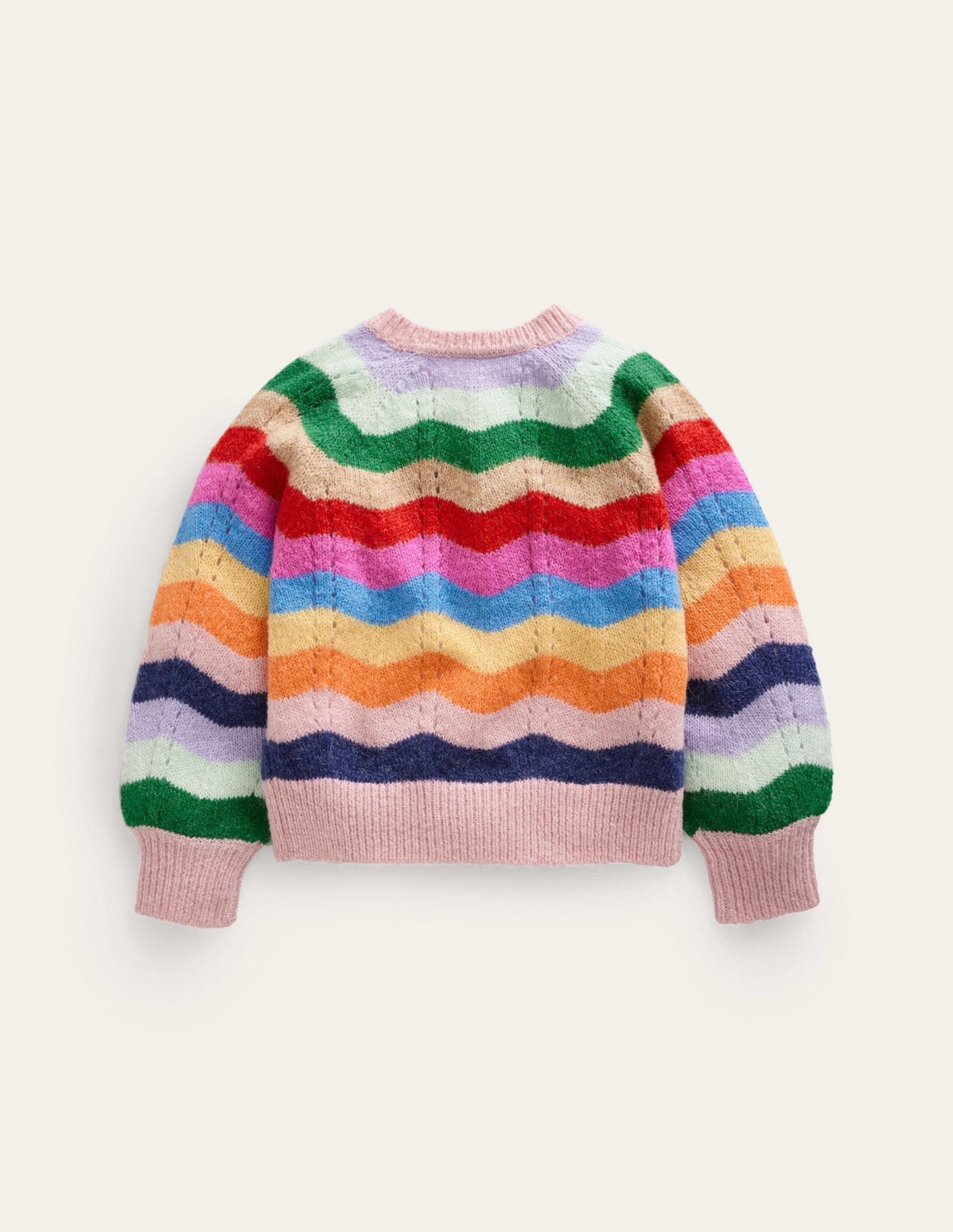 Blouson Wave Cardigan-Multi Rainbow
