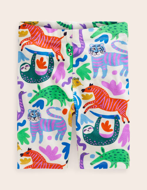 Biker Shorts-Multi Safari Friends