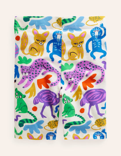 Biker Shorts-Multi Safari Friends