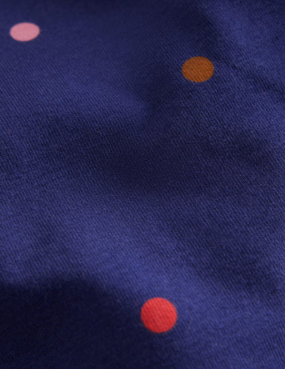 Biker Shorts-Starboard Blue Confetti Spot