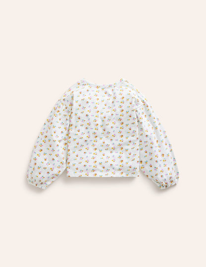 Blouson Sleeve Logo Top-Vanilla Pod Lemons