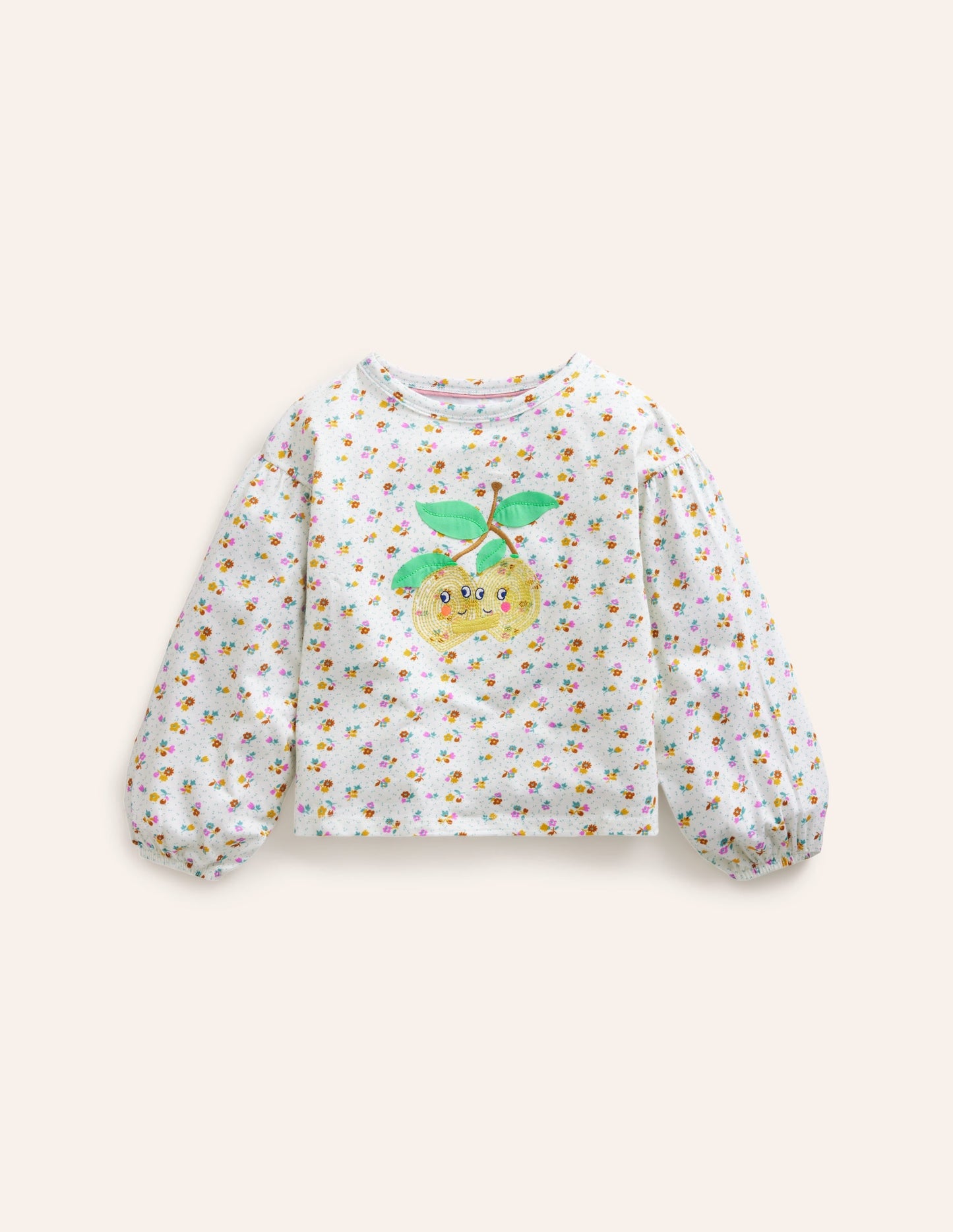 Blouson Sleeve Logo Top-Vanilla Pod Lemons