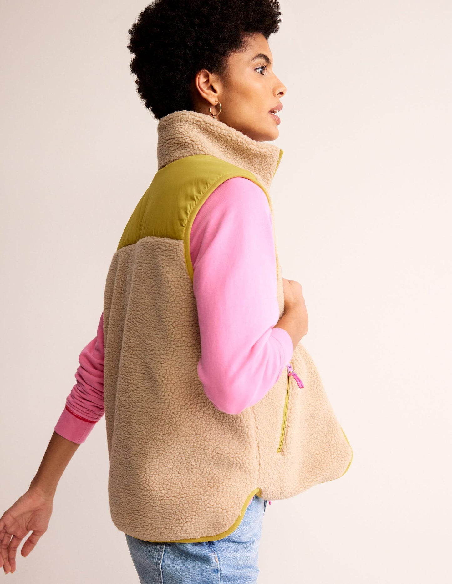 Borg Vest-Mulberry, Antique Moss