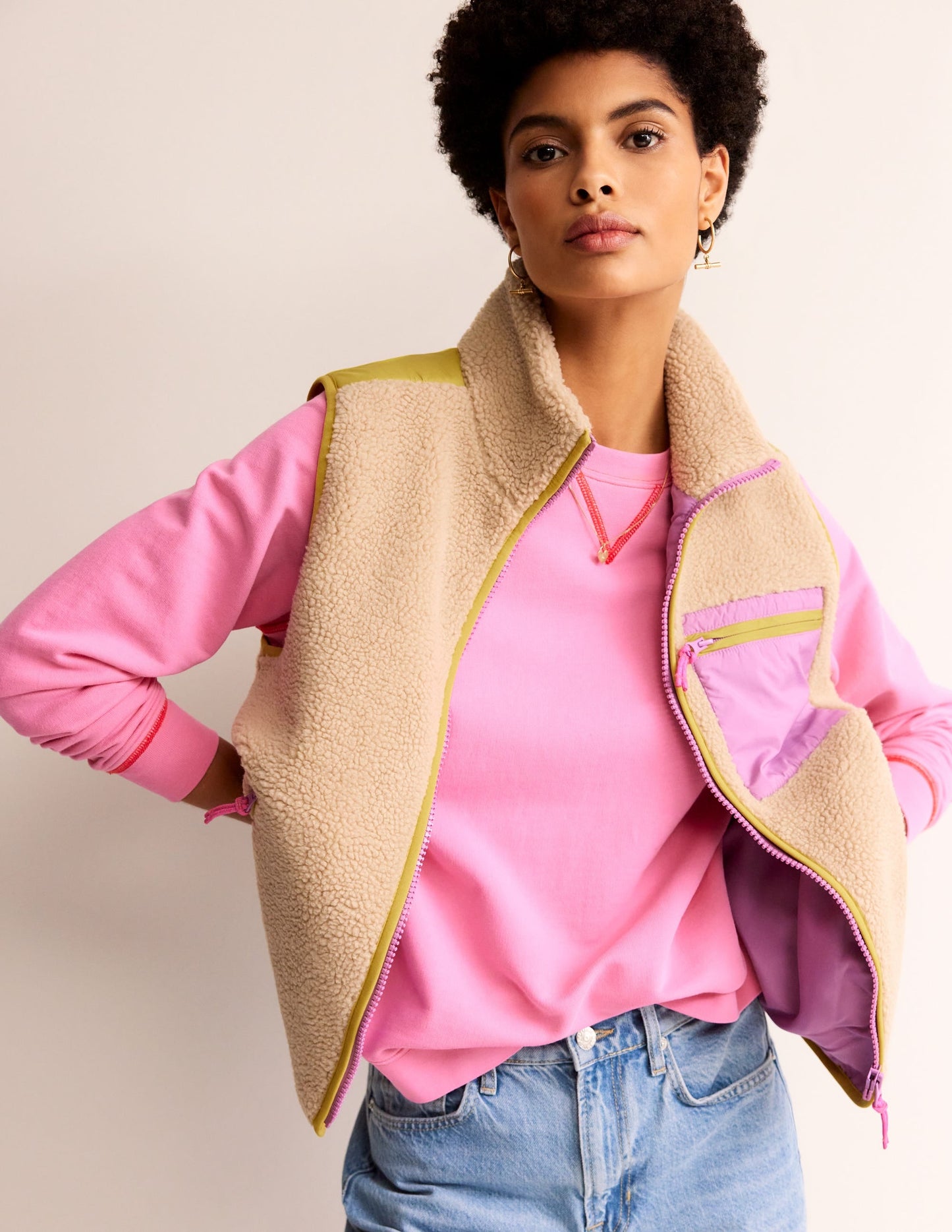 Borg Vest-Mulberry, Antique Moss