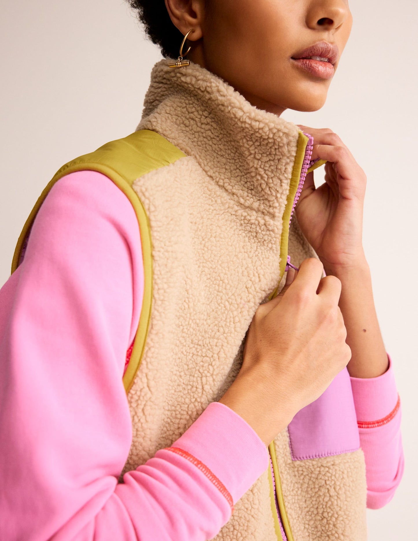 Borg Vest-Mulberry, Antique Moss