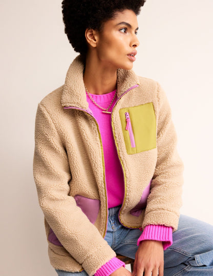 Borg Fleece-Mulberry, Antique Moss