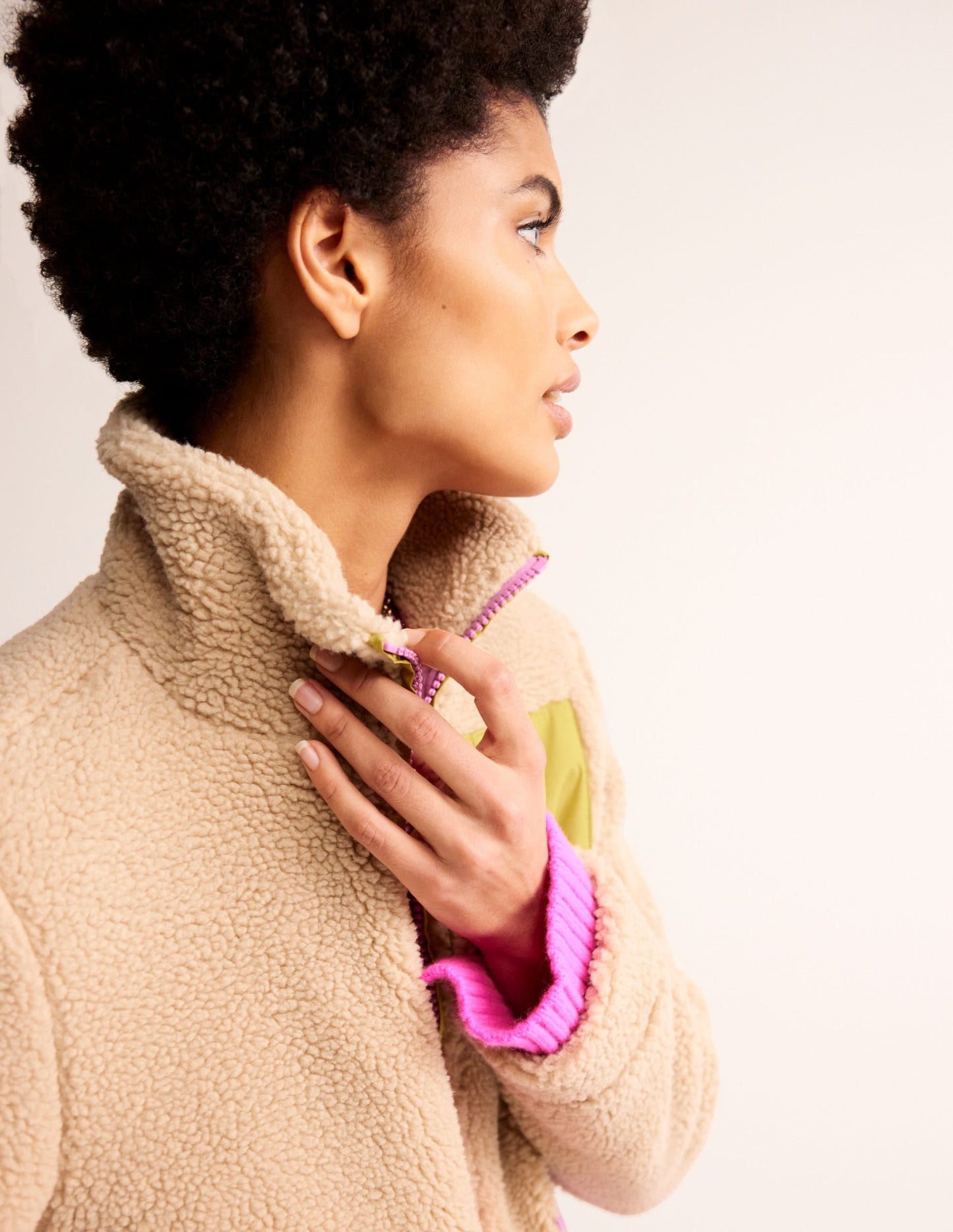 Borg Fleece-Mulberry, Antique Moss