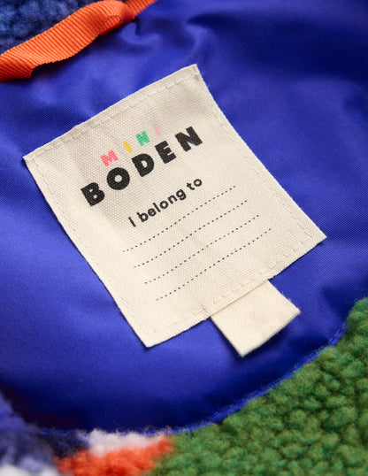 Borg Lined Anorak-Blue