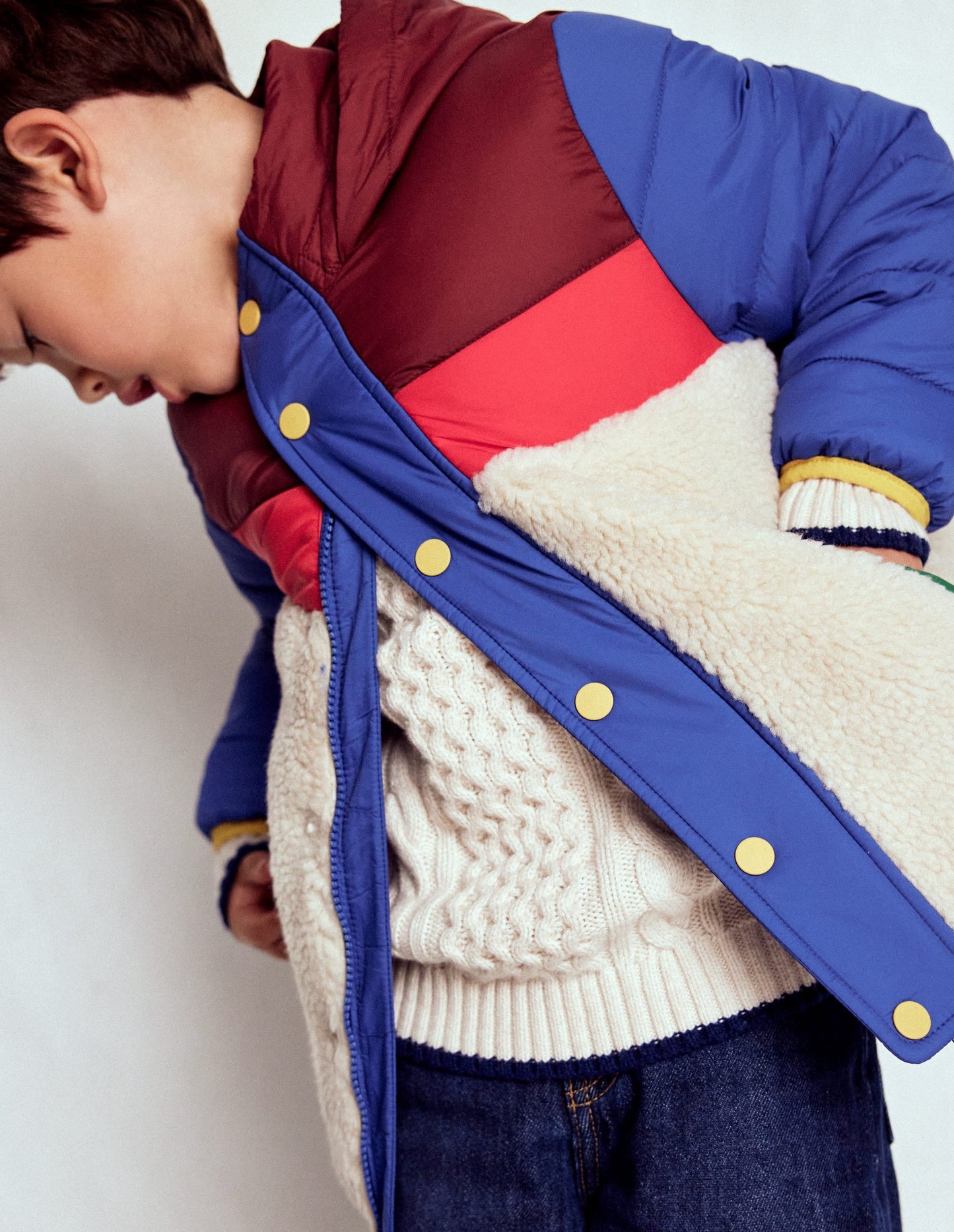Borg Mix Jacket-Multi