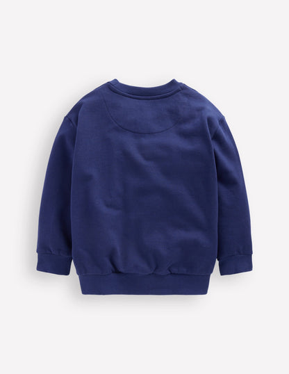 Bobbie Appliqué Sweatshirt-College Navy Tigers